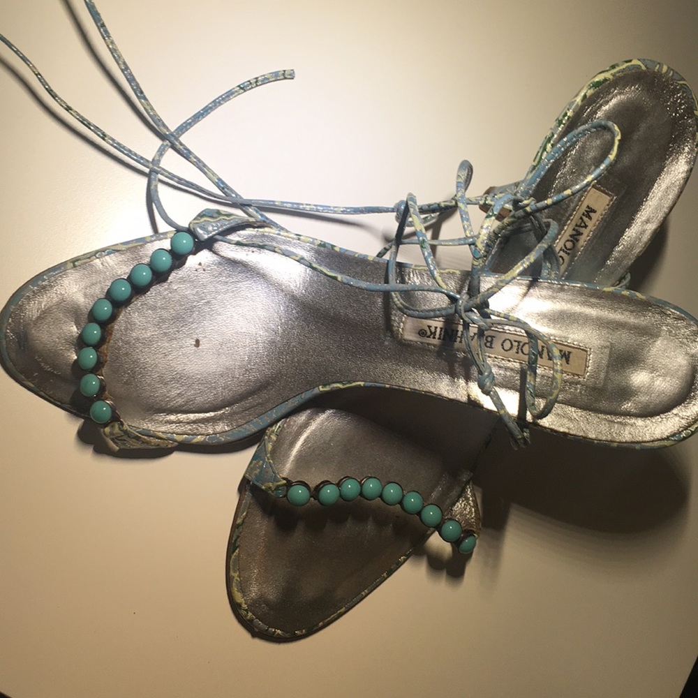 Manolo Blahnik strappy heels!